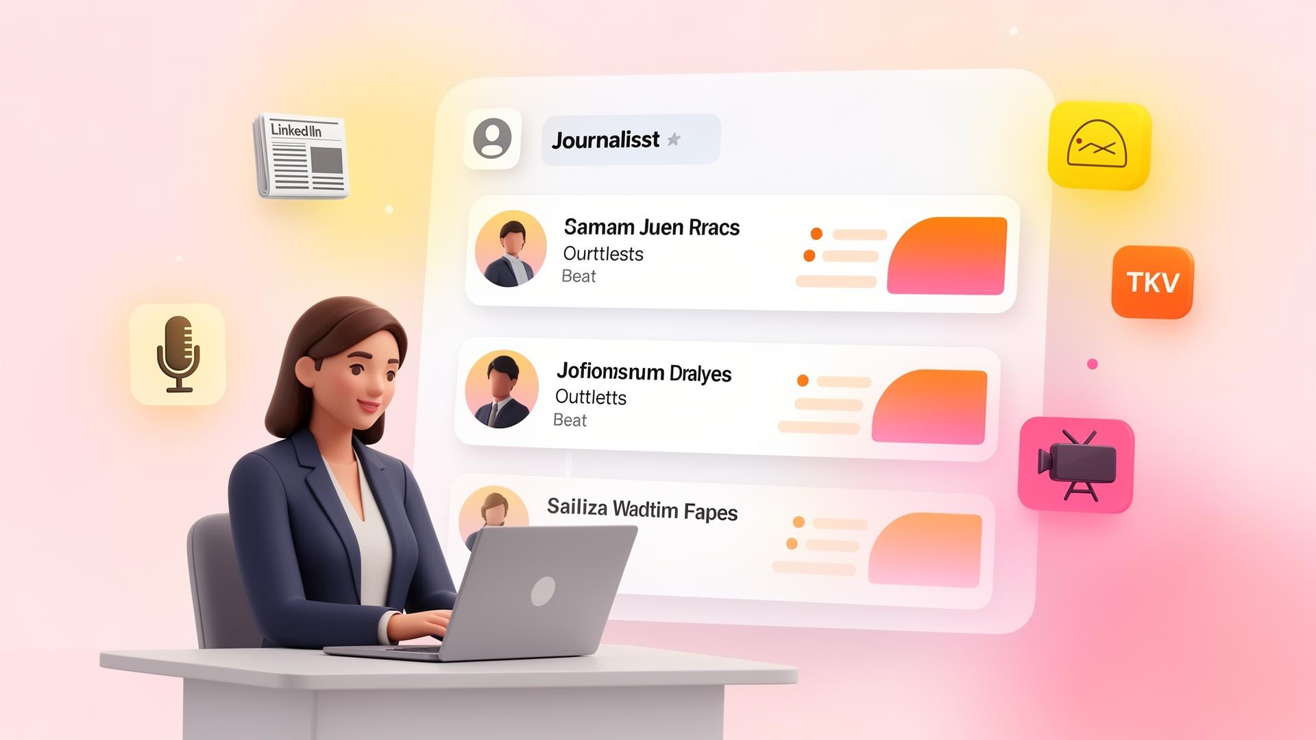 PR professional using LeadVista to connect with journalists on LinkedIn