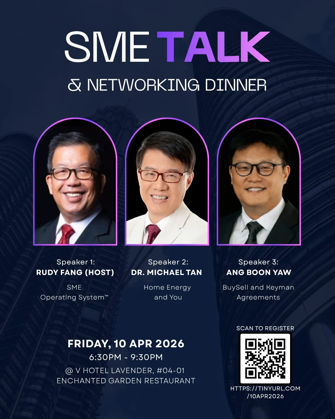SME Talk and Networking Dinner - Friday, 10 Apr 2026 at V Hotel Lavender